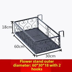 Flower Rack Rack Balcony Flower Pot Rack Wrought Iron Suspension Decorative Succulent Hanging Jardiniere Window Sill Flower Rack