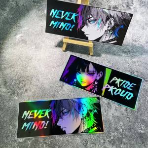 1PC NEVER MINO JDM Anime Motorcycle Stickers Vinyl Decals for Motorbike Side Panel Fuel Tank Electric Scooter Car Decoration