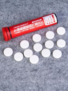 100mg Caffeine Tartaric Acid Tablets Wake up Fatigue Drive Fitness Exam High School Senior Night Drive Nitrogen Pump Candy