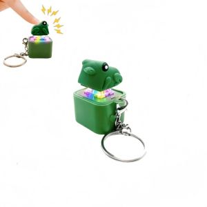 Aitemay 3PCS Funny Little Goat Baaaaa Keychain with Sound & Light Type-C Rechargeable Stress Relief Glowing Toy Cute Bag Pendant Desktop Decorations Novelty Gift for Kids Adults