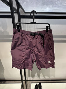 Peacebird Mens Summer 2024 Casual Purple Waist Button Workwear Shorts Fashionable Mid-Length Decorative Buckle Low Waist