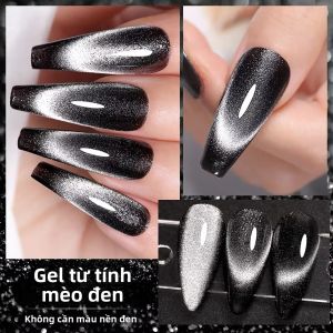 Sơn Móng Tay Gel Mắt Mèo Ngọc Trai Đen MIANEL 10ML Lấp Lánh Kiểu Dáng Bóng Đèn Đang Thịnh Hành Hot Trend 9A 2025