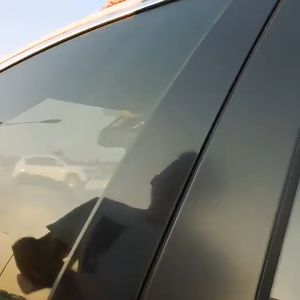 6 chiếc nhựa PC đen bóng chất liệu cửa sổ ô tô cột giữa trụ giữa B C trụ trụ nắp trang trí hiệu ứng gương dán phụ kiện tạo kiểu cho Mitsubishi Outlander 2013 2014 2015 2016 2017 2018 2019 2020 2021 2022