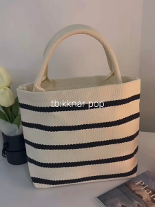 EERSHENSHI กระเป๋าโท้ททอมือขนาดเล็กกระเป๋าข้าวกระเป๋าผ้าฝ้ายรุ่นใหม่