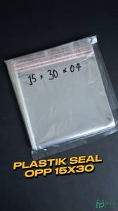 Plastik Seal OPP 15x30 (100 lembar) / Plastik Seal 15 x 30 Bening Lem Rekat Roti Undangan