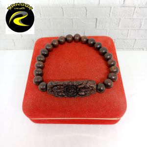 gelang kayu GALIH ASEM TENGGELAM UKIR BUNGA A55