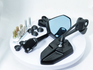【 COD 】 AOS3 Folding Motorcycle Rearview Mirror Scratch resistant and Wear resistant High definition Mirror Alloy Side Mirror Non graded High definition Clean Lens Universal Adjustment