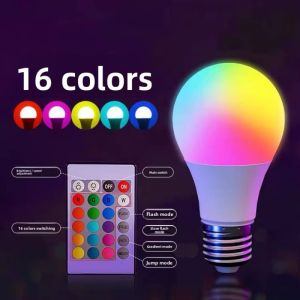 Aitemay 3pcs E27 RGB LED nhiều màu bóng đèn 16 màu sắc thay đổi độ sáng điều khiển từ xa môi trường ánh sáng cho nhà phòng ngủ tiệc trang trí trần