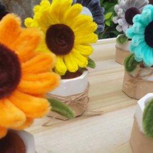 4pcs Mini Sunflower Pot (Souvenirs Gift Idea Aesthetic Decorations)