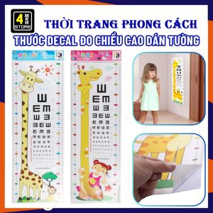 Tranh Decal Dán Tường Do Chiều Cao Cho Bé - Thước Đo Chiều Cao Cho Bé Dán Tường Hoạt Hình ( Sẵn Keo )