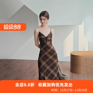 Váy Dài Cổ Chữ V in Hoa Phong Cách Retro Mỹ Cho Nữ Mùa Đông Gợi Cảm Ôm Sát Thanh Lịch Váy Dài Không Tay Mùa Hè Thường Ngày