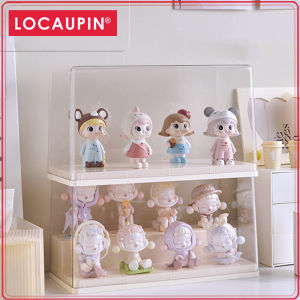 Locaupin Clear Display Case Display Box Dustproof Storage Showcase Figurines Collection for Toy Dolls Souvenirs Model