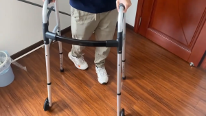 ZETA Walker for Elderly Adult Stainless Steel Foldable Adjustable Height Walking Aid Tungkod for Senior Optional Seat Backrest Front Wheels Dual Handle