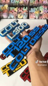 EMBLEM MOBIL COLT T 120SS EKSTERIOR MOBIL VARIASI TIMBUL 3D BAHAN FIBERGLASS