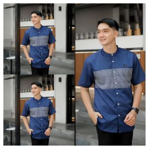 BAJU KOKO Muslim Kautsar Series Az-Zahir Lengan Pendek Terbaru Bahan Katun Adem. Terlaris Fashion Muslim Pria Kemeja Pria Lengan pendek.