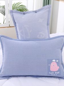 Thickened Pure Cotton Childrens Pillowcase Non-Disposable Pair Summer High-End Feel 40X60 Washable Cartoon Style Bedding