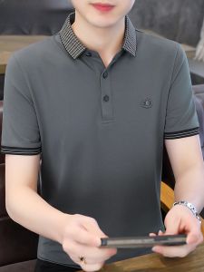 HENGYUANXIANG | Casual Short Sleeve Polo Shirt Mens Summer New Style 2025 High End Plaid Collar T-Shirt Half Sleeve Thin Polo By Hengyuanxiang