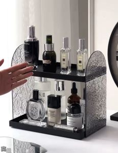 ❣️SPACEIDEAS❣️ Multi Storage Rack Desktop Rack Table Rack Desktop Shelf Countertop Rack Makeup Storage Rack Perfume Storage Rack BW