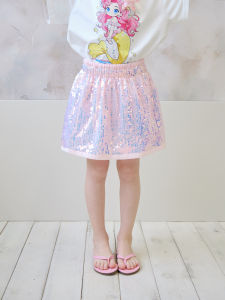 Sweet Princess Baby Mermaid Sequin Half Skirt Short Skirt Summer New Arrival Childrens Clothing Frock for Girls Standard Fit