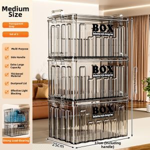 MEIZHUFU | Large Capacity Transparent Plastic Storage Organizer