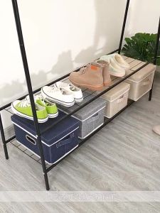 🔰 𝗧𝗼𝗽 𝗥𝗮𝘁𝗲𝗱 U Shape Bedroom Clothes Storage Rack Single/Double-Layer Clothes Hanging Rack Floor-Mounted Mulig Rack