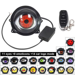 Devils Eye Dynamic Car Headlight Auto Accessories 3-inch Front Lighting Decoration Retrofit Kits With Remote Control 33Mode 12V