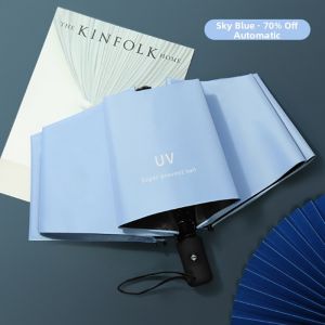 Automatic Opening UV Protection Sun Umbrella Custom Logo