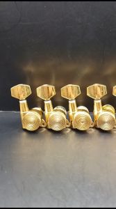 Dryer Tuning Machine Pemutar Senar Locking Knurl 6 In Line Gold