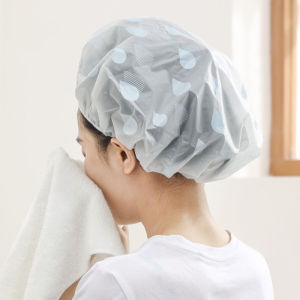 4Pcs/Set Shower Cap Women Waterproof Reusable Elastic Thickened Bath Hat Oil Fume Spa Hair Salon Supplies Bathroom Accessories