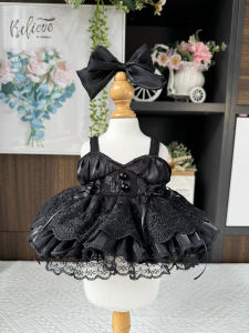 Bộ Quần Áo Búp Bê Cotton Thủ Công Màu Đen Ballet Black Swan Star Daido 20cm Váy Thay Thế Cho Gấu Lena Đồ Chơi Búp Bê