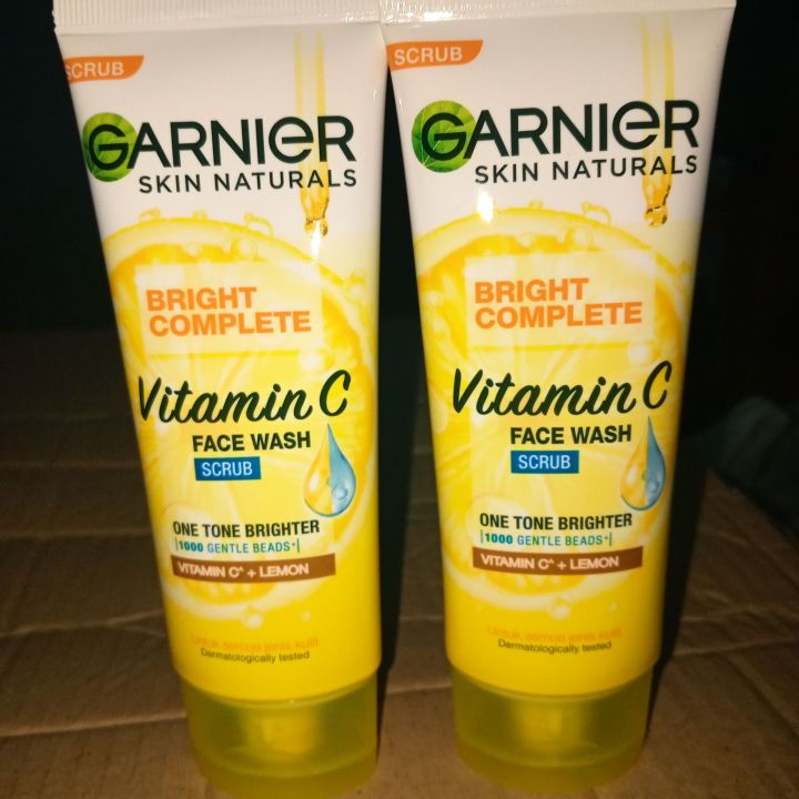 Garnier Bright Complete Face Scrub Cleanser 100ml Lazada Indonesia