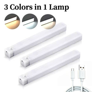Wireless Rechargeable LED Motion Sensor Night Light Cabinet Light For Closet Kitchen Wardrobe Stairs
