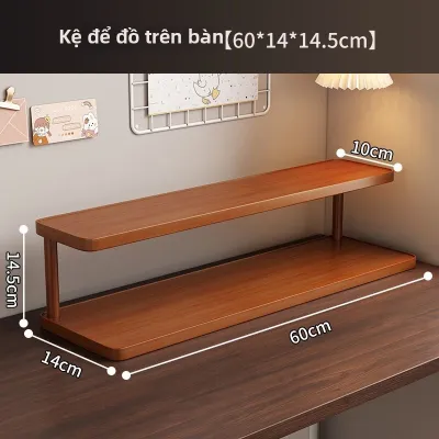 Kệ Lưu Trữ Bàn Gỗ Thật Đôi Tầng