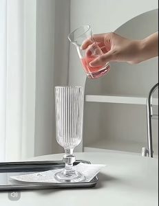 แก้วแชมเปญ ไวน์ขาว แก้วไวน์ สไตล์เกาหลีน่ารัก ขนาด150ML รุ่น 4101