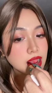 SHOW IDEA Maroon Lipstick Lip Shape Design Lipstick Smooth Texture Lasting Effect Matte Lipstick Waterproof Long-lasting Moisturizing Lip Gloss Make UP