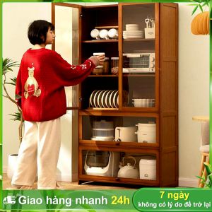 BOHO Kệ Để Đồ tủ Nhà Bếp Đa Năng Thông Minh Kệ Vi Sóng Chống Bụ