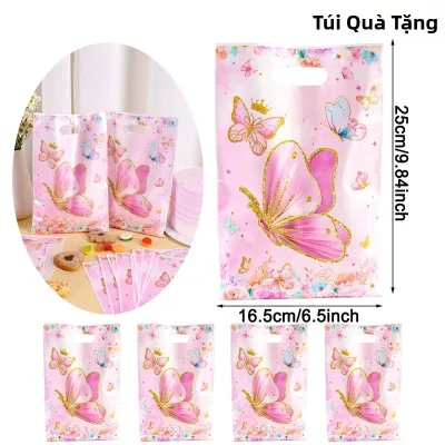 Bướm Đảng Goodie Túi 10/20/50 Chiếc Nhựa Kẹo Tặng Túi Quà Tặng Đám Cưới Sinh Nhật Xuân Hè Trang Trí Có Thể Gập Lại Đảng Ủng Hộ