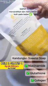 prmo termurah!!Queensi Soap Care Acne Soap Brightening Soap & Body Soap Care With Sulfur - Membantu Mencerahkan Mengatasi Jerawat dan Gatal