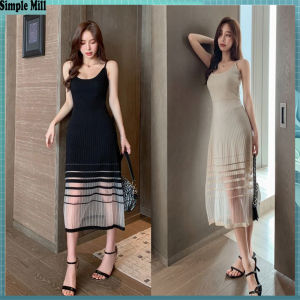 New arrivals korean style knitted sleeveless dress /summer dress /knitted dress/summer casual dress /Style Striped dress