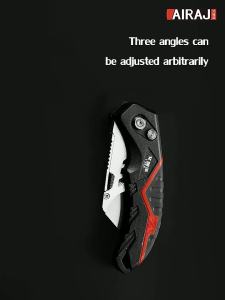 AIRAJ Utility Knife Retractable Sharp Cut Heavy Duty Steel Break 18mm Blade Paper Cut Electrician Utility Knife