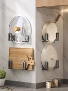 Giá Để Nắp Nồi Treo Tường Không Cần Khoan Giá Để Đồ Nhà Bếp Đa Năng Giá Để Đồ Trên Tường Giá Để Đồ Bằng Kim Loại