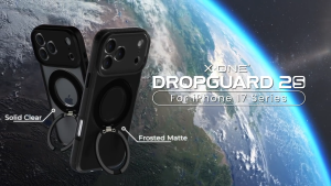 X.One Dropguard 2S Magnetic Impact Protection Case for iPhone 17 Pro Max/17 Plus Clear/Frosted Matte Kickstand Gripstand