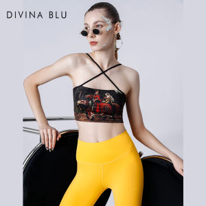 DIVINA BLU | Vintage Artistic Yoga Bra For Women