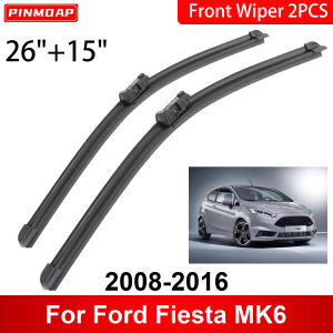 Car Windshield Wipers Suitable For Ford Fiesta MK6 2008-2016 26 "+15" 2008 2009 2010 2011 2012 2013 2015 2016 Wiper Blades