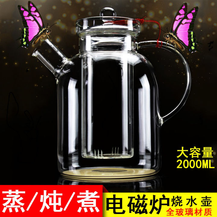 Induction Cooker with HeatResistant High Temperature Glass Kettle