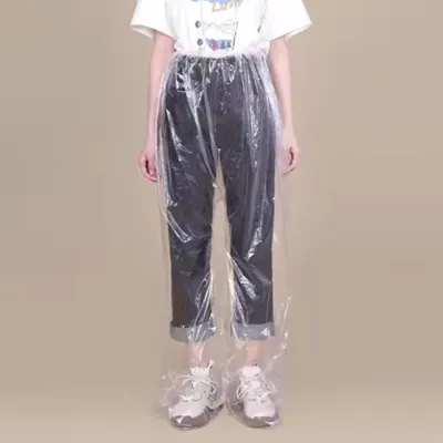 5/10pcs Disposable Raincoat Pants Adult Thickened Leg Wrap Waterproof Rain Trousers Outdoor Activities Fish Cycling Raincoat
