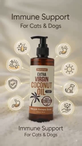 NANOVET EXTRA VIRGIN COCONUT OIL FOR CATS & DOGS 250ML