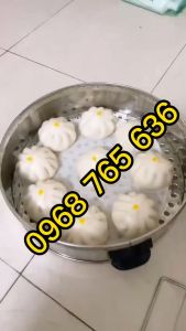 Nồi hấp 3 tầng inox cao cấp chạy điện - Nồi hấp bánh bao bánh da lợn bánh xu xê