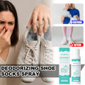 JAKEHOE 100ml Deodorizing Shoe Socks Spray Quickly Dry & Refresh Long-lasting Suppress Odors Portable Design Used at Home Office. 