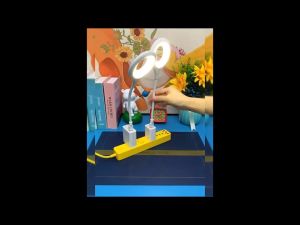 kokepope USB Intelligent Voice Control Lamp Smart Voice Activated LED Reading Night Light